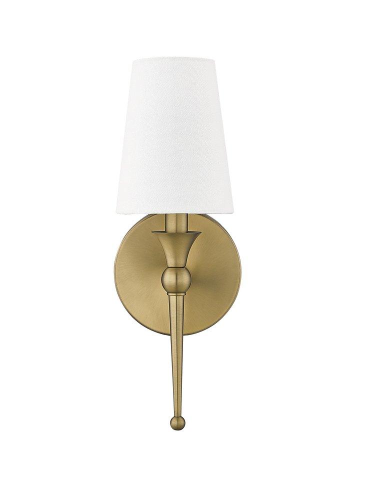 1-Light Wall Sconce in Vintage Brass 