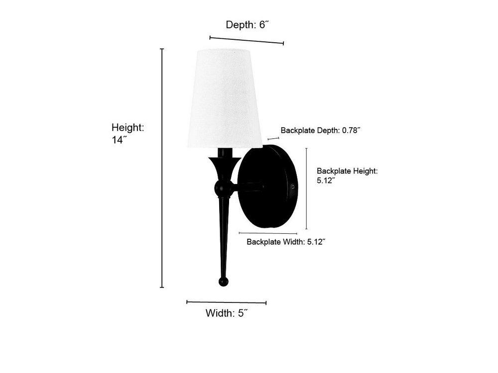 1-Light Wall Sconce in Vintage Brass 