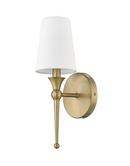 1-Light Wall Sconce in Vintage Brass 