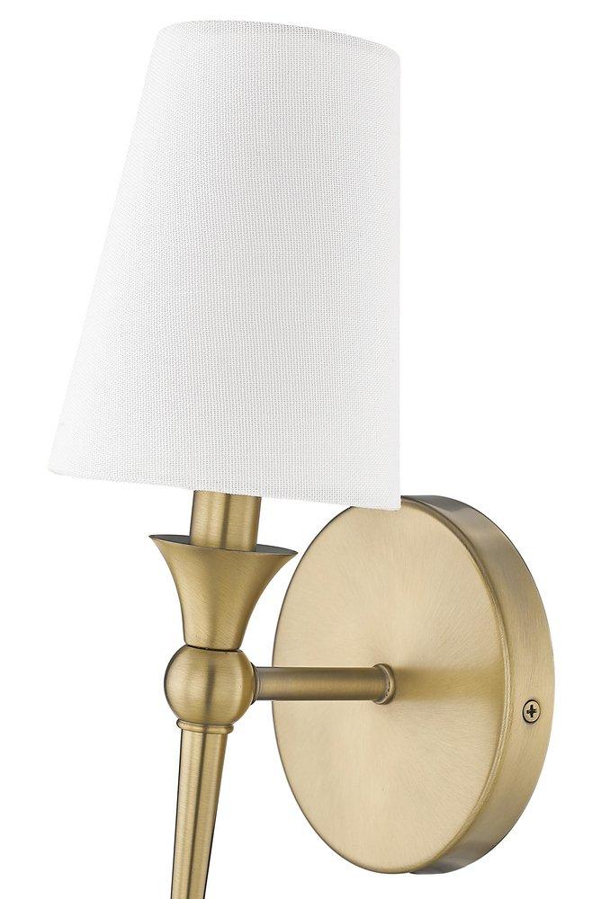 1-Light Wall Sconce in Vintage Brass 