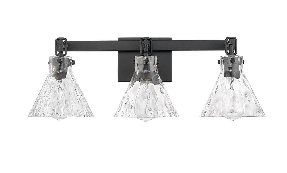 3-Light Vanity Fixture in Matte Black 
