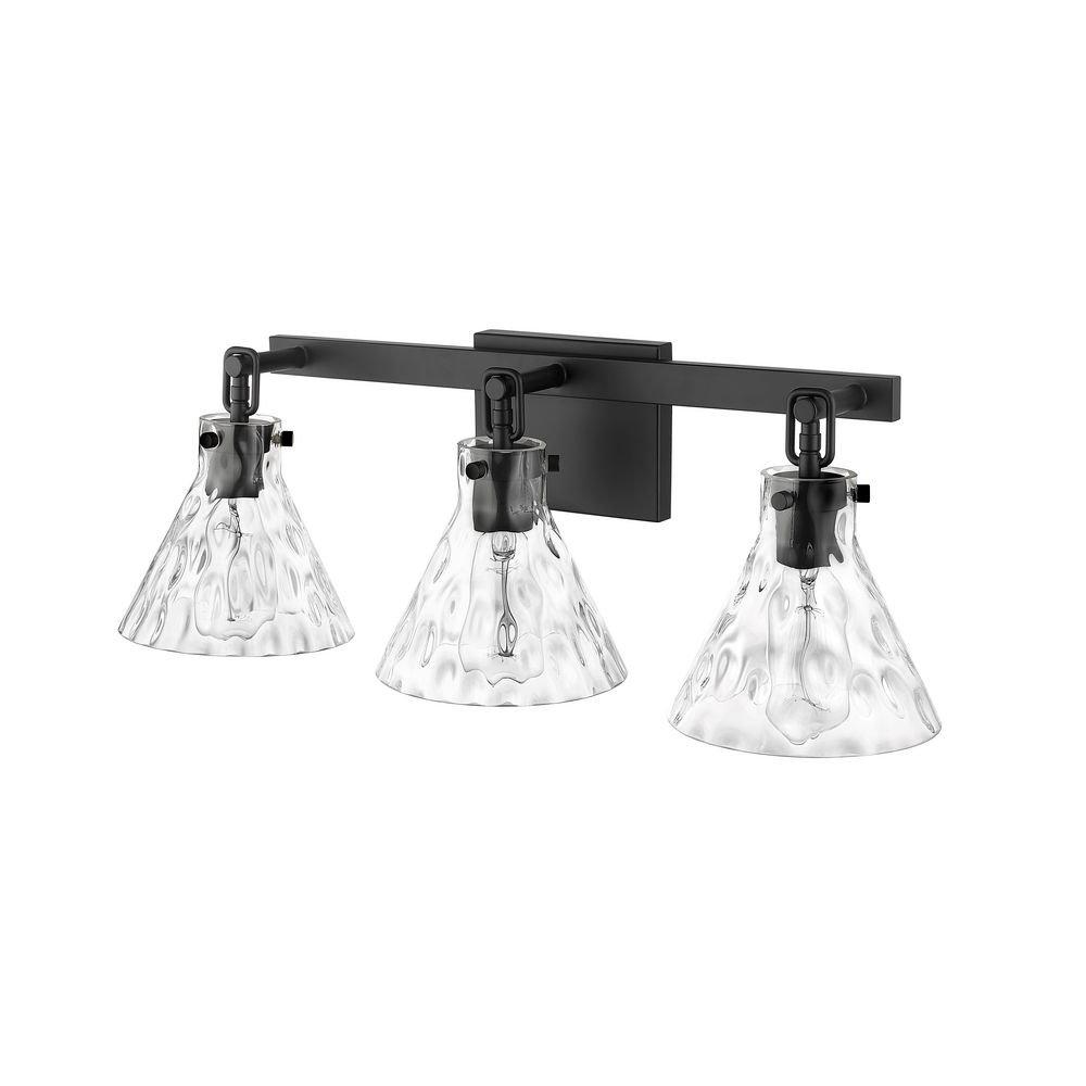3-Light Vanity Fixture in Matte Black 