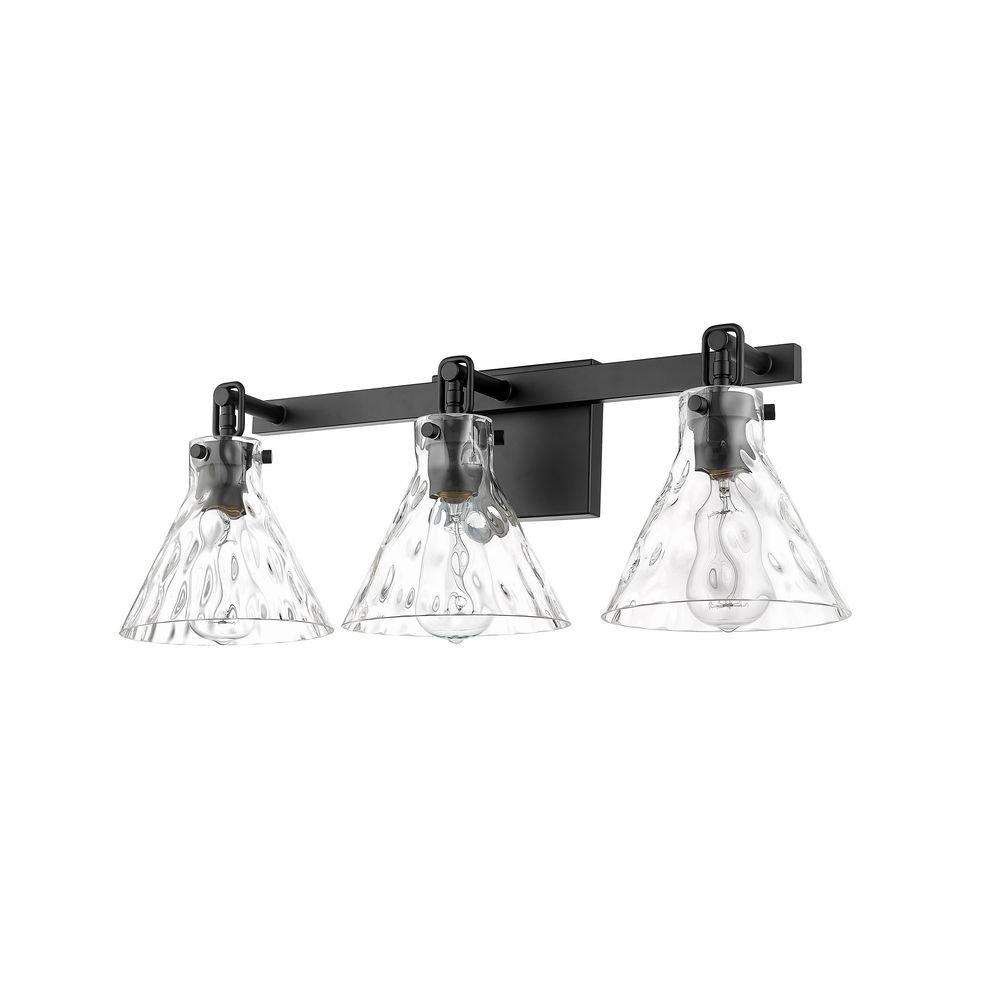 3-Light Vanity Fixture in Matte Black 
