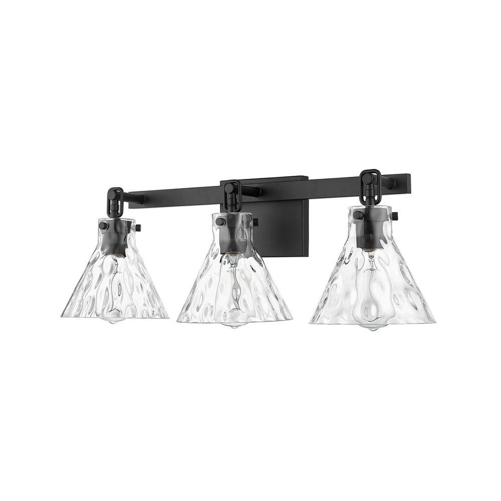 3-Light Vanity Fixture in Matte Black 