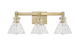 3-Light Vanity Fixture in Vintage Brass