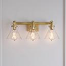 3-Light Vanity Fixture in Vintage Brass 
