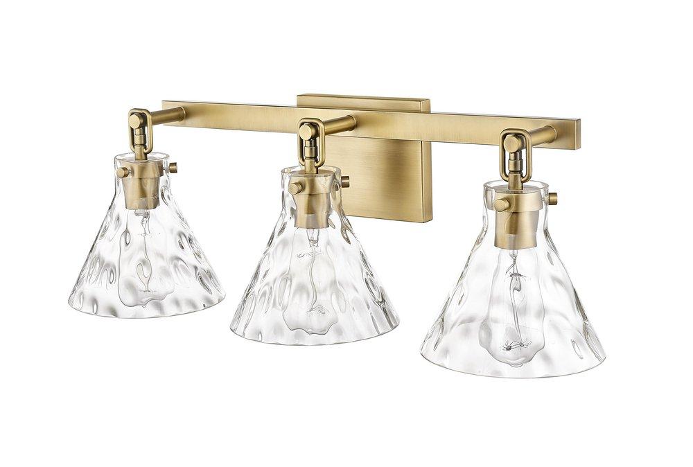 3-Light Vanity Fixture in Vintage Brass 