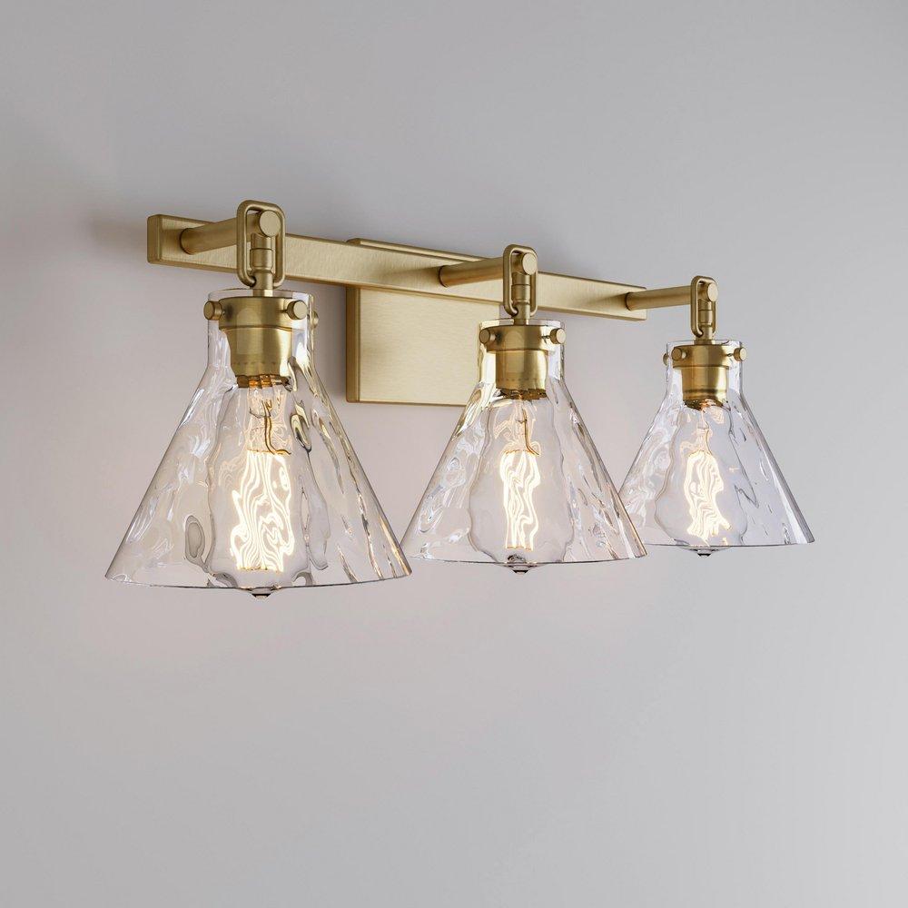3-Light Vanity Fixture in Vintage Brass 