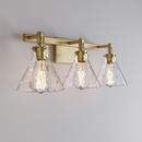 3-Light Vanity Fixture in Vintage Brass 