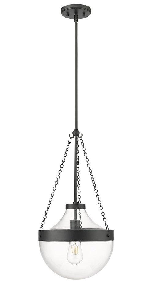 1-Light Pendant Light in Matte Black 