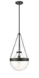 1-Light Pendant Light in Matte Black 