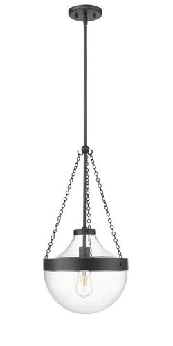 1-Light Pendant Light in Matte Black