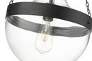1-Light Pendant Light in Matte Black 
