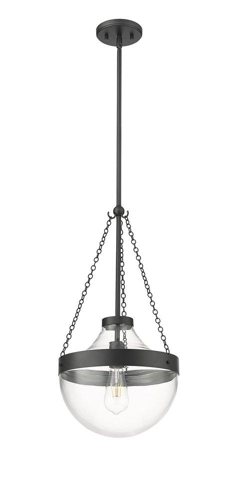 1-Light Pendant Light in Matte Black 