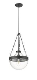 1-Light Pendant Light in Matte Black 