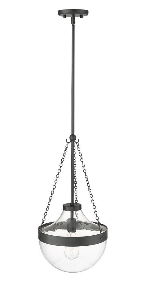 1-Light Pendant Light in Matte Black 