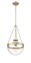 1-Light Pendant Light in Modern Gold 