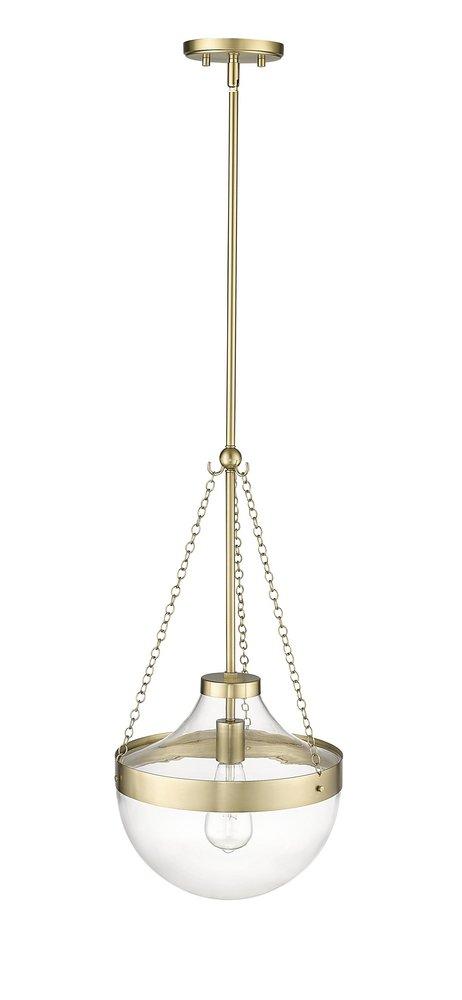 1-Light Pendant Light in Modern Gold 