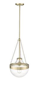 1-Light Pendant Light in Modern Gold 