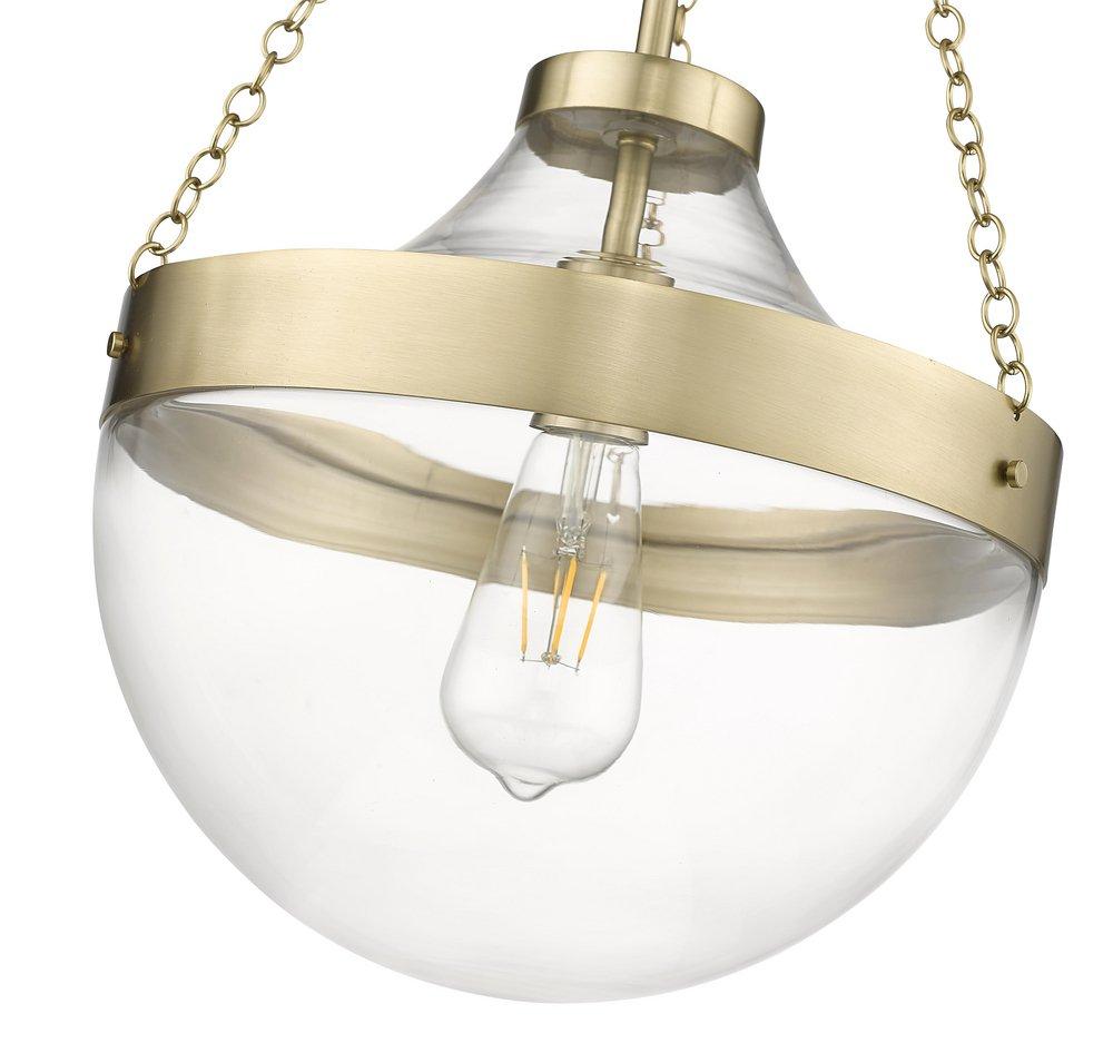 1-Light Pendant Light in Modern Gold 