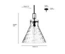 1-Light Pendant Light in Matte Black 