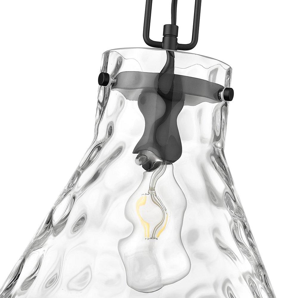 1-Light Pendant Light in Matte Black 