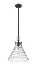 1-Light Pendant Light in Matte Black 