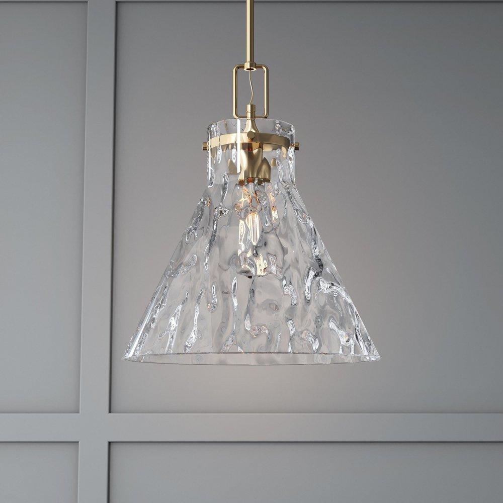 1-Light Pendant Light in Modern Gold 