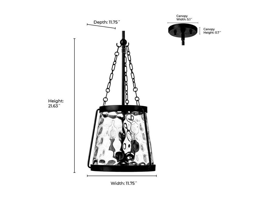 3-Light Pendant Light in Vintage Brass 