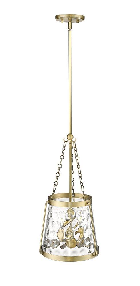 3-Light Pendant Light in Vintage Brass 
