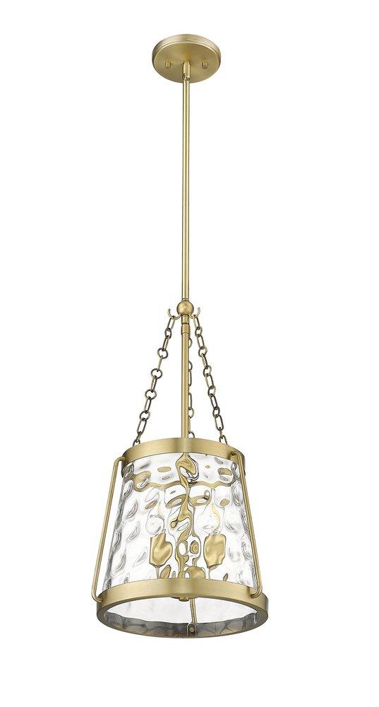 3-Light Pendant Light in Vintage Brass 