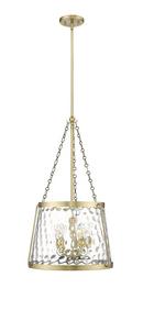 5-Light Pendant Light in Vintage Brass 