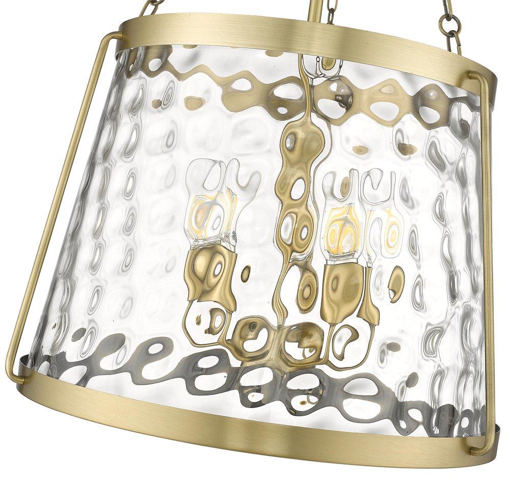 5-Light Pendant Light in Vintage Brass 