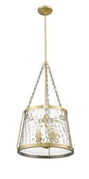 5-Light Pendant Light in Vintage Brass 