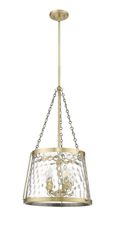 5-Light Pendant Light in Vintage Brass 