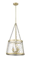5-Light Pendant Light in Vintage Brass 