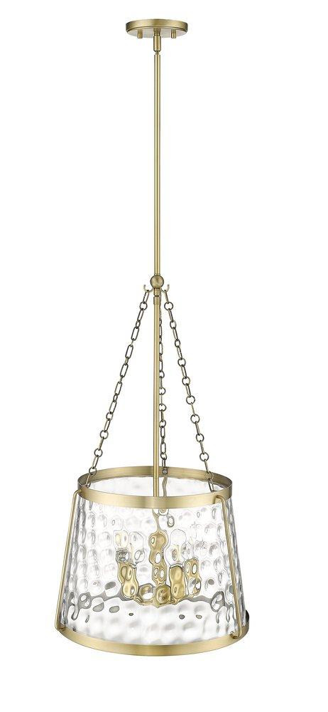 5-Light Pendant Light in Vintage Brass 