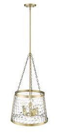 5-Light Pendant Light in Vintage Brass 
