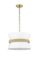 3-Light Pendant Light in Vintage Brass 