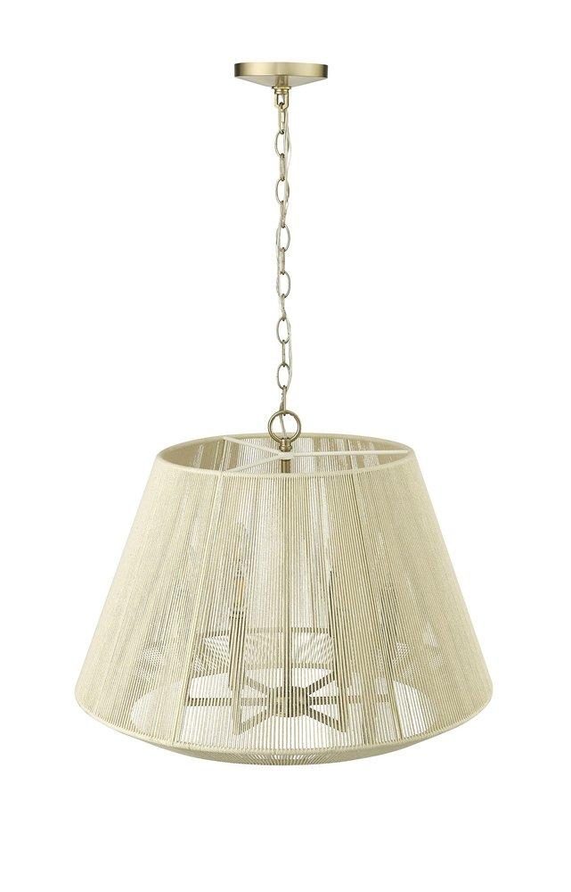 6-Light Pendant Light in Modern Gold 