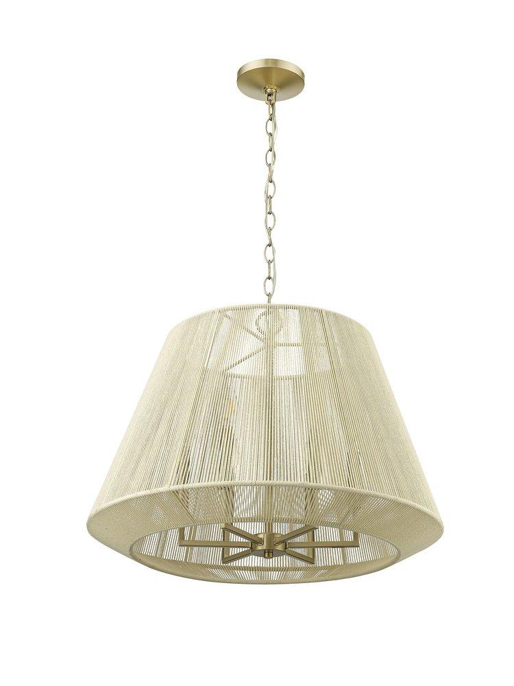 6-Light Pendant Light in Modern Gold 