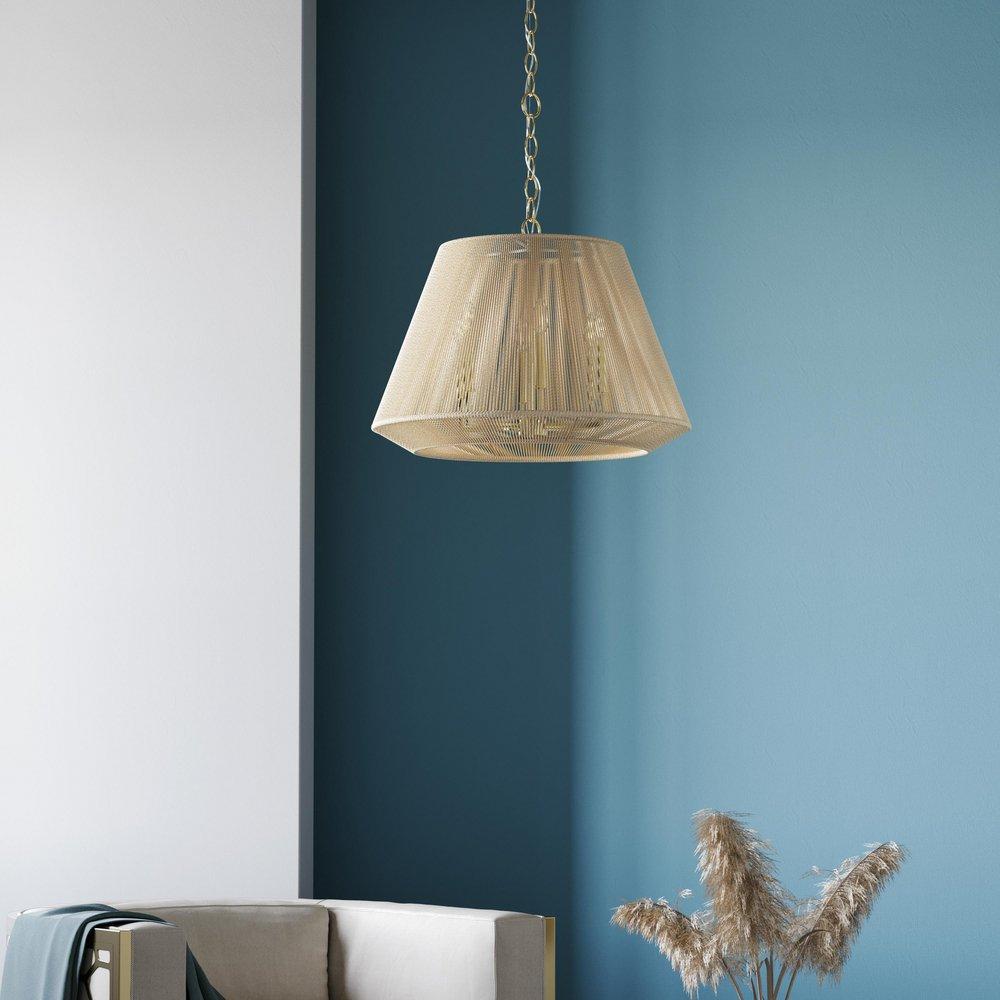 6-Light Pendant Light in Modern Gold 