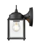 1-Light Outdoor Wall Sconce in Textured Black 