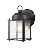 1-Light Outdoor Wall Sconce in Textured Black 