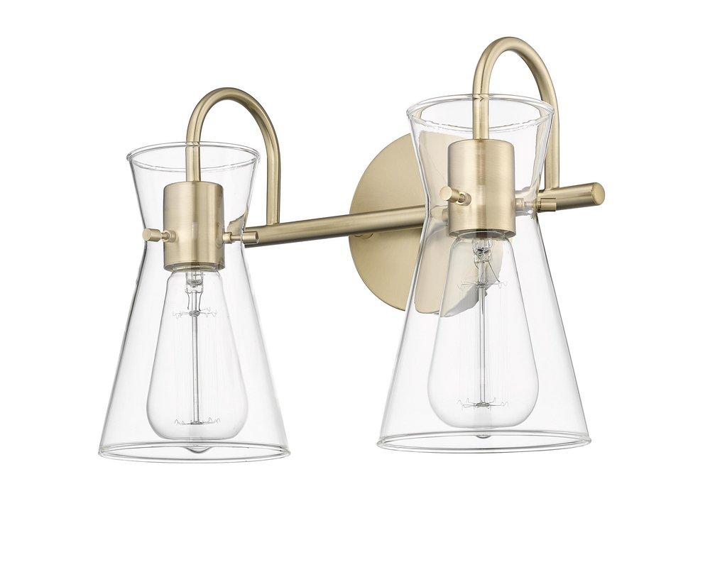 2-Light Vanity Fixture in Modern Gold 
