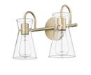 2-Light Vanity Fixture in Modern Gold 