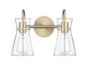 2-Light Vanity Fixture in Modern Gold 