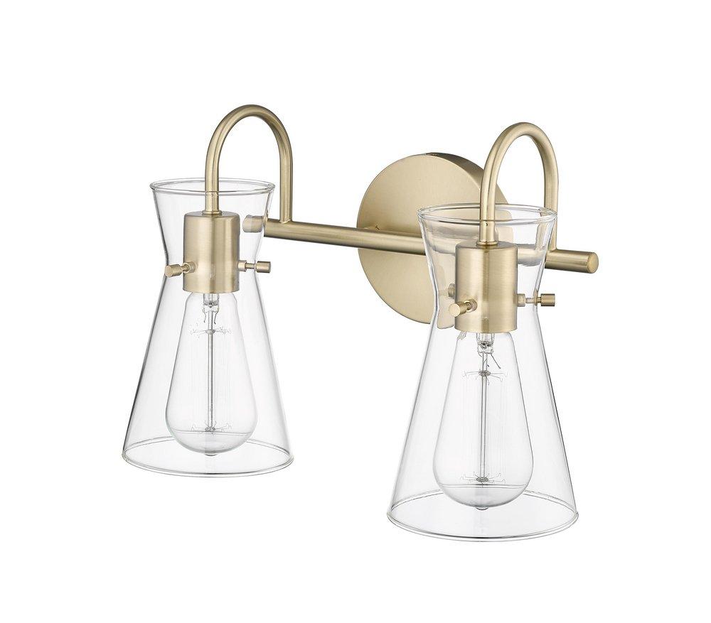 2-Light Vanity Fixture in Modern Gold 