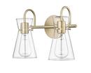 2-Light Vanity Fixture in Modern Gold 