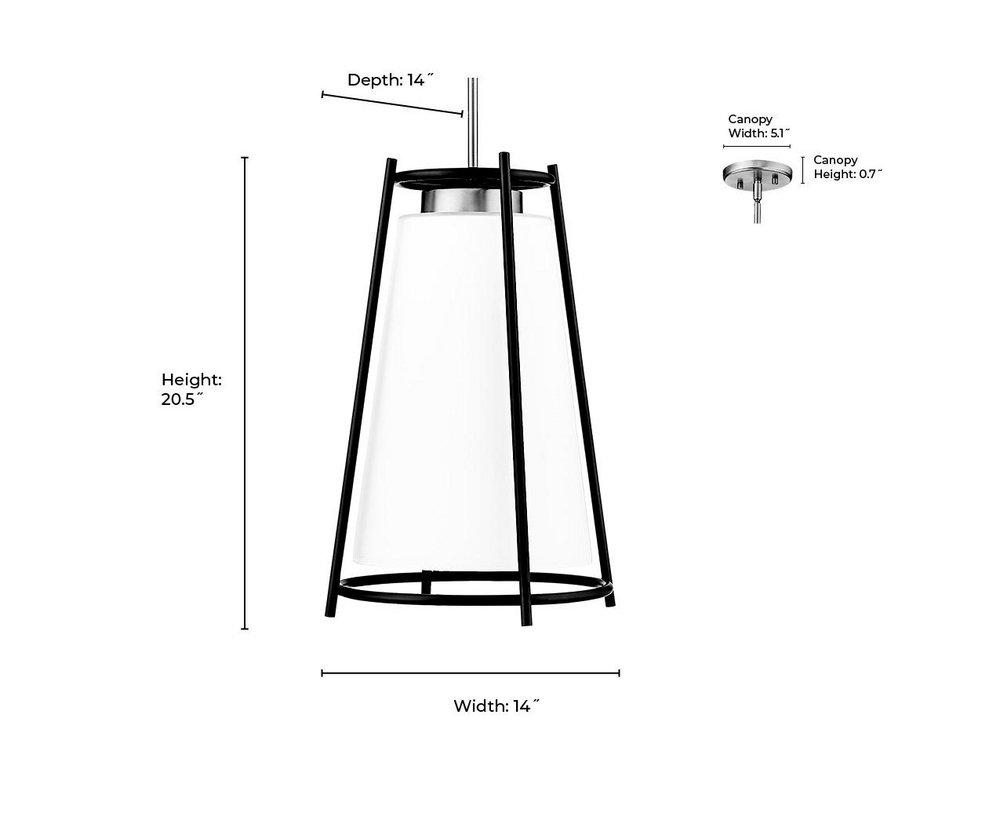 1-Light Pendant Light in Vintage Brass 